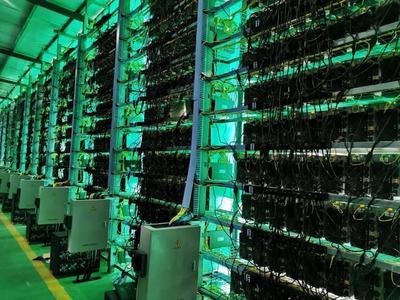 Modern mining farm utilizing renewable energy in Germany