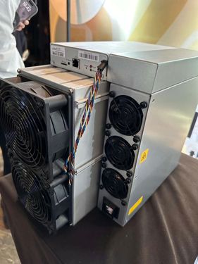 A close-up of an advanced mining rig, highlighting the technology driving cryptocurrency mining.